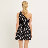 POLKA DOT IT BLACK CUT OUT MINI DRESS