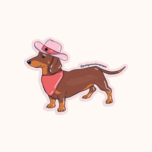 COWBOY WEENIE STICKER