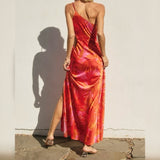 BURN FOR YOU CUT OUT FLORAL MAXI DRESS