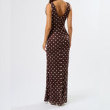ON THE SPOT BROWN MAXI DRESS