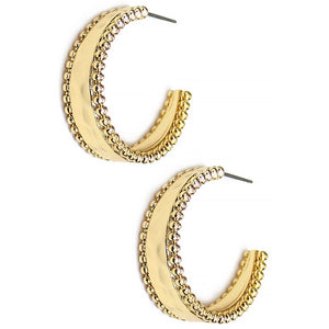 ELOWEN GOLD HOOP EARRINGS