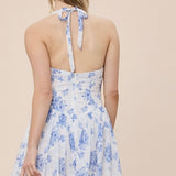 LATE NIGHT TALKING FLORAL MINI DRESS