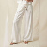 EASY LIVING OFF WHITE FLOWY PANTS