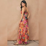 END OF THE DAY FLORAL ONE SHOULDER MAXI DRESS