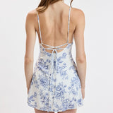 LOTTA LOVE BLUE FLORAL MINI DRESS