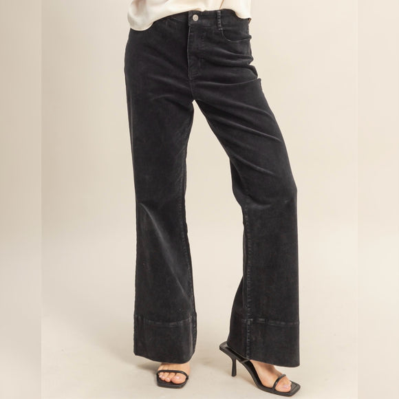 DONT THINK BLACK FLARE PANTS