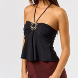 BLACK METAL SUN TANK TOP