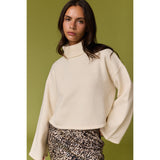 HOMEBODY CREAM KNIT TURTLENECK SWEATER