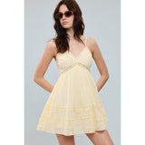 LETS TALK YELLOW MINI DRESS