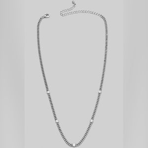 KRYSTEN SILVER HEART CHAINLINK NECKLACE