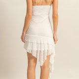 WHITE LACE TANK DRESS