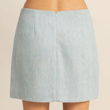 BACK AT IT BLUE MINI SKIRT