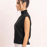 BUSINESS HOURS BLACK TURTLENECK KNIT TOP