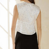 BEAUTIFUL DAY FLORAL SATIN TOP
