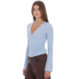 LUCY IN THE SKY BLUE WRAP TOP