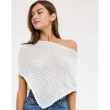 SOMEBODY NEW WHITE KNIT PONCHO