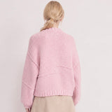 CRUSHING HARD PINK CHUNKY KNIT SWEATER