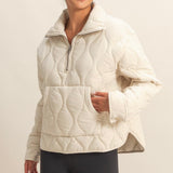 NOT WORRIED QUILTED QUARTER ZIP JACKET