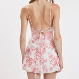 LOTTA LOVE RED FLORAL MINI DRESS