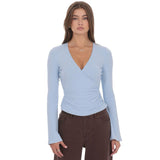 LUCY IN THE SKY BLUE WRAP TOP