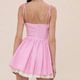 DAY IN THE PARK PINK PLAID MINI DRESS
