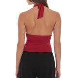 LUCY IN THE SKY RED HALTER TOP