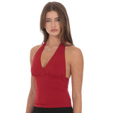 LUCY IN THE SKY RED HALTER TOP