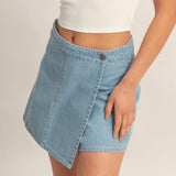 THINK IT OVER DENIM MINI SKORT
