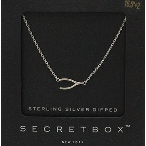 STERLING SILVER WISHBONE NECKLACE