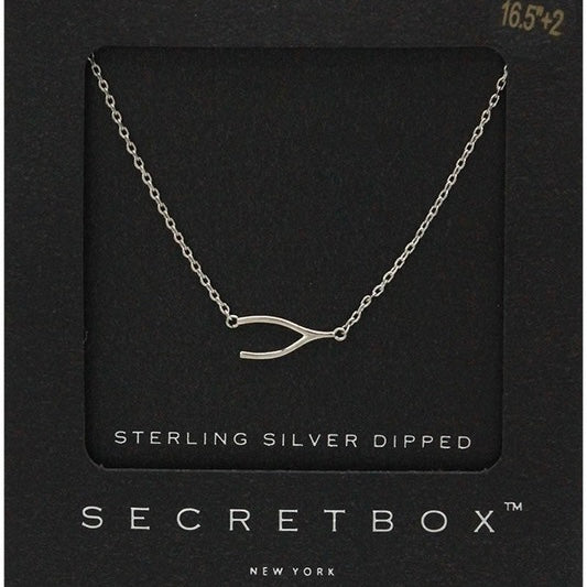 STERLING SILVER WISHBONE NECKLACE