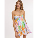 SUMMERTIME CONCERT BRIGHT FLORAL MINI DRESS