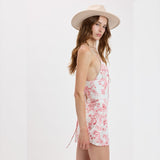 LOTTA LOVE RED FLORAL MINI DRESS