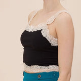 NOTHING BASIC BLACK LACE TANK TOP