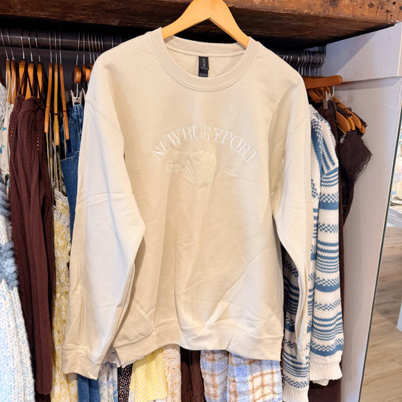 NEWBURYPORT EMBROIDERED SEASHELL SWEATSHIRT
