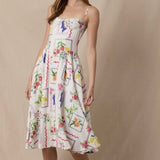 A BIT FRUITY PATTERNED MIDI DRESS