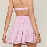 WAITING ON YOU BLUSH STRAPLESS MINI DRESS