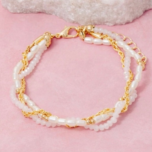 ELLEN LAYERED PEARL BRACELET