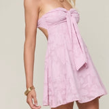 WAITING ON YOU BLUSH STRAPLESS MINI DRESS