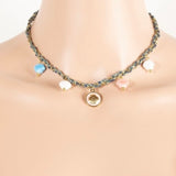 TATUM BRAIDED SEASHELL CHARM NECKLACE