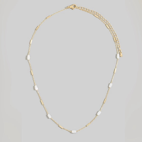 KARINE WHITE STONE NECKLACE