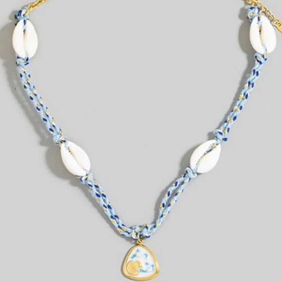 JULIETTE BRAIDED PUKA SHELL NECKLACE
