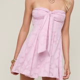 WAITING ON YOU BLUSH STRAPLESS MINI DRESS