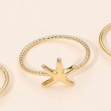 GOLD DIPPED STARFISH RING