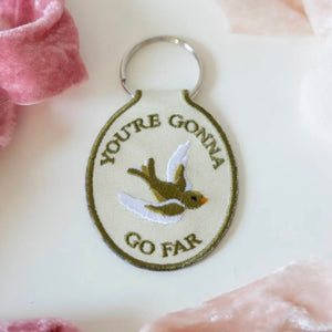 NOAH KAHAN "YOURE GONNA GO FAR" EMBROIDERED KEY CHAIN