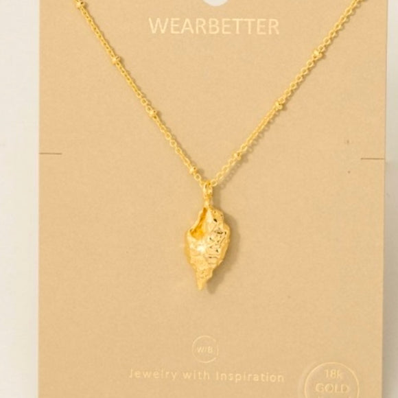 18K GOLD CONCH SHELL NECKLACE