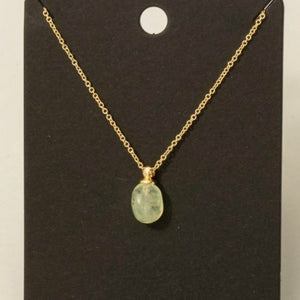 RAELYN SEMI PRECIOUS GREEN STONE NECKLACE