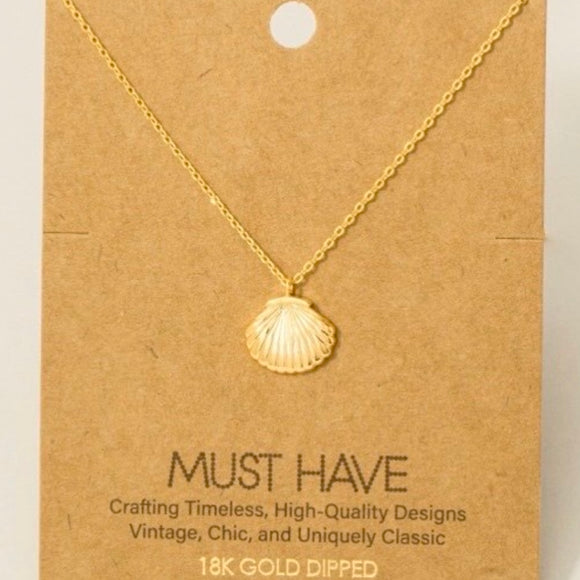 14K GOLD SHELL NECKLACE