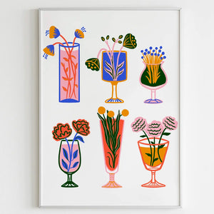 FLORAL COCKTAIL ART PRINT