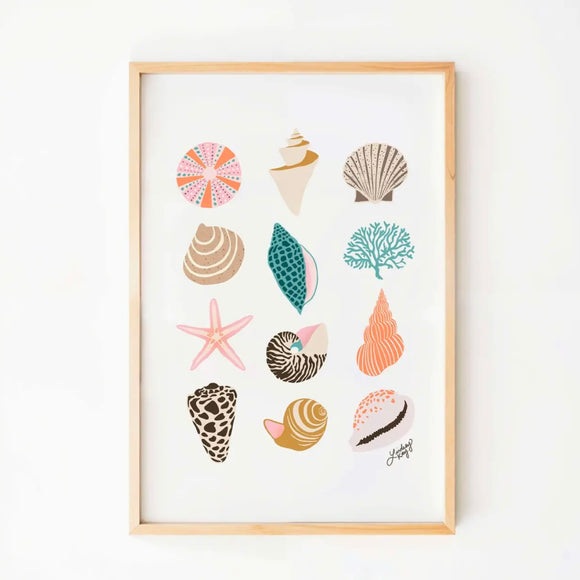 SEASHELLS ART PRINT