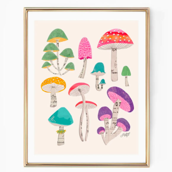 MUSHROOMS ART PRINT